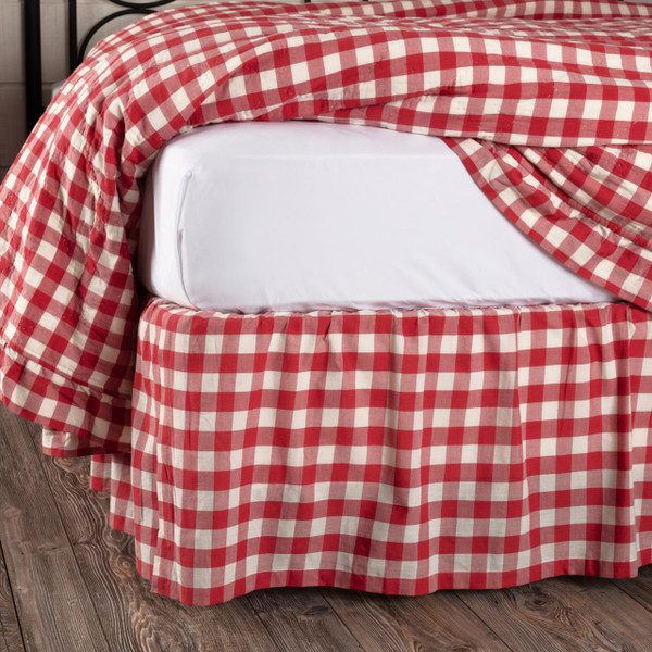 Annie Buffalo Red Check Bed Skirt - 840528182433