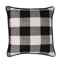 Black/White Square Piped Pillow -