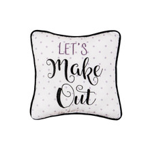 Let's Make Out Embroidered Pillow - 008246747116
