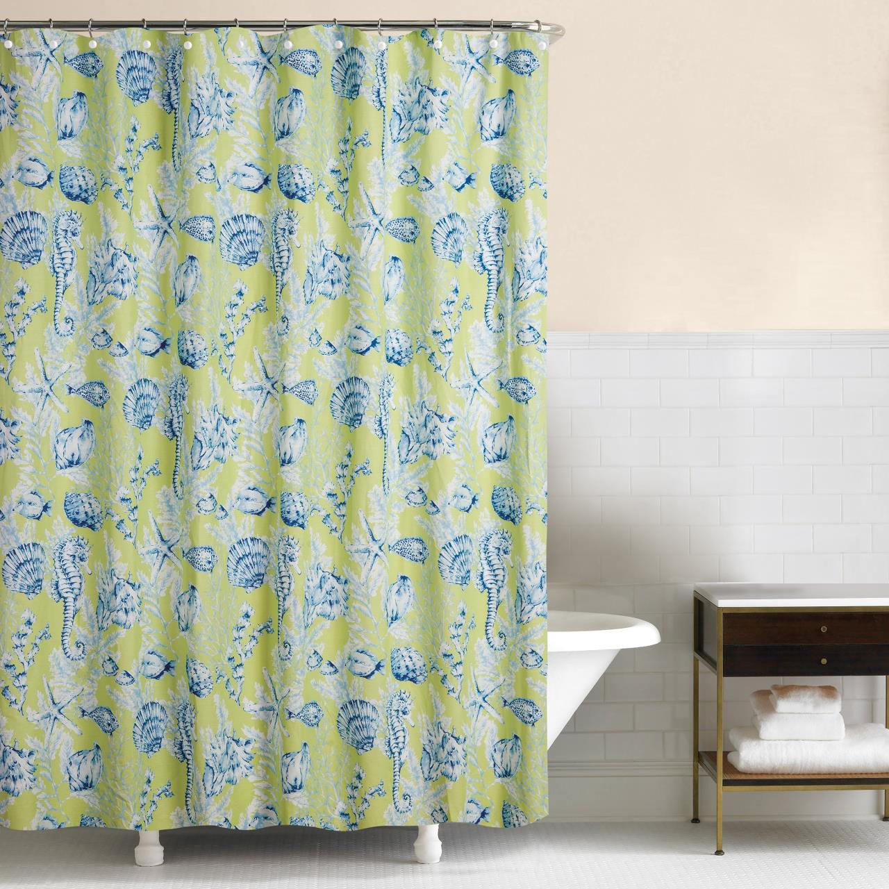 Fenwick Isle Green Shower Curtain - 008246738961