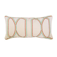 Dashed Geo Embroidered Pillow - 008246327752