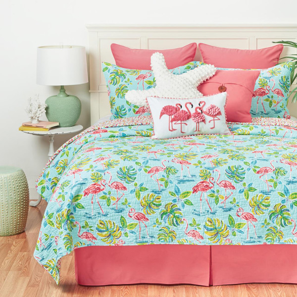 Flamingo Garden Quilt Set - 008246732907