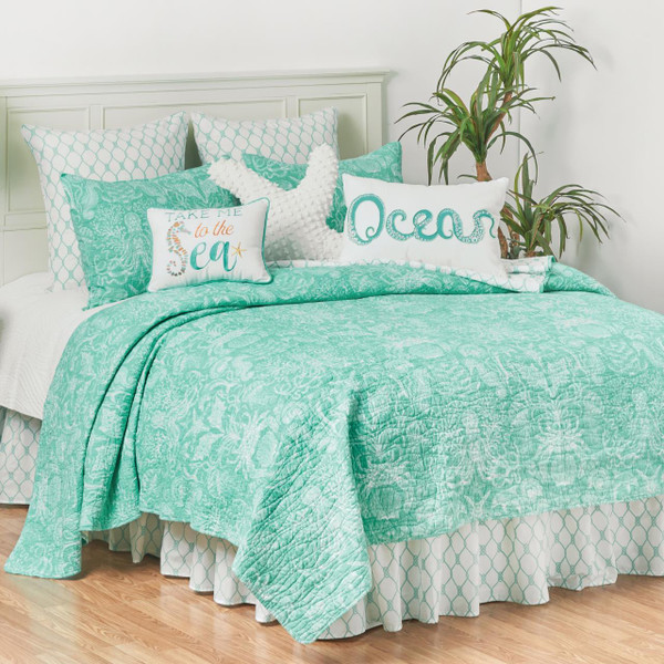 Turquoise Bay Quilt Set - 008246732969