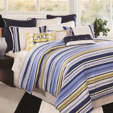 Beaufort Blue & Yellow Striped Bedding Collection -
