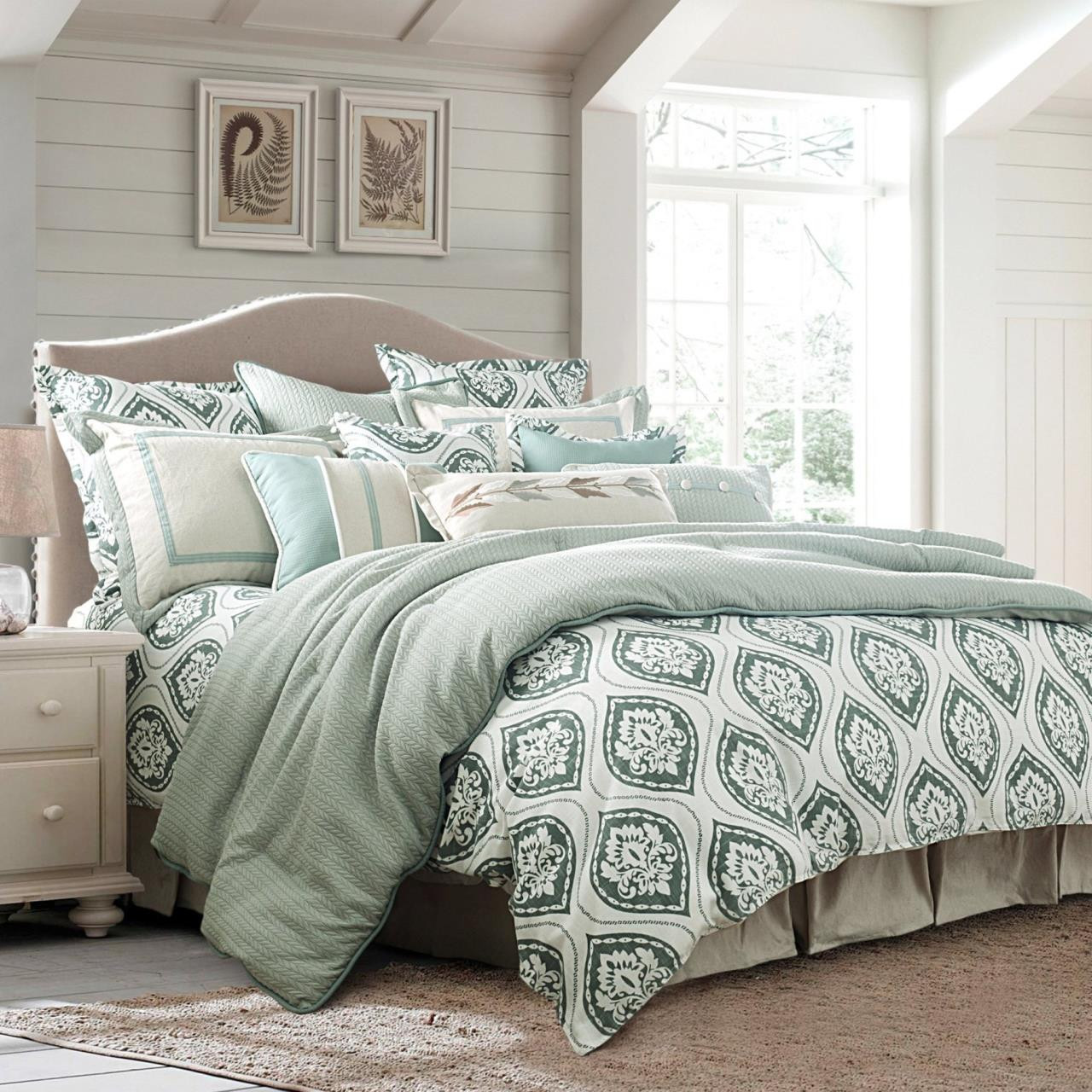 Carol Wright Gifts Sherry 2-Piece Bedspread Collection 96 W x 110 L Sage Full Size Full 96 W x 110 L Size Full Color Sage