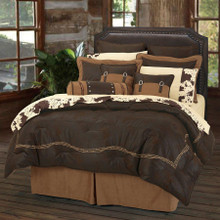 Barbwire Chocolate Embroidered Comforter Set - 890830119580