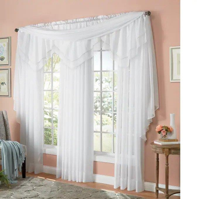 Emelia Voile Sheer Lace Curtain by HC International | Paul's Home Fashions