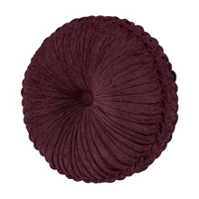 Garnet Red Tufted Round Pillow - 193842111352