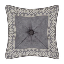 Houston Charcoal Square Embellished Pillow - 193842112748
