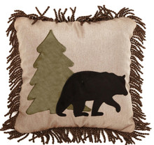 Bear & Tree Rustic Cabin Pillow - 357311253190