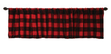 Red Lumberjack Plaid Valance - 357311295602