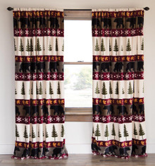 Tall Pine Rustic Cabin Curtain Pair - 357311309484