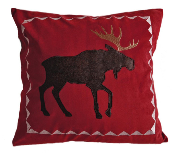Red Moose Rustic Cabin Pillow - 357311073156