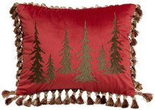 Red Velvet Tree Rustic Cabin Pillow - 357311333694