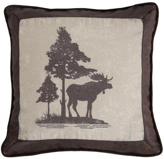 Vintage Moose Rustic Pillow - 357311327990