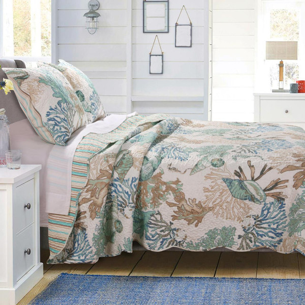 Atlantis Jade Quilt Set - 636047398109