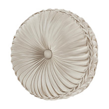 Trinity Champagne Tufted Round Pillow - 193842113882