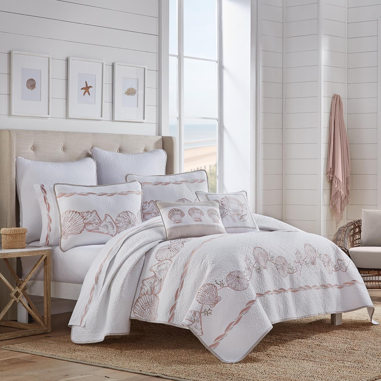 Water Front Coral Quilt Collection by Royal Court | Paul's Home Fashions