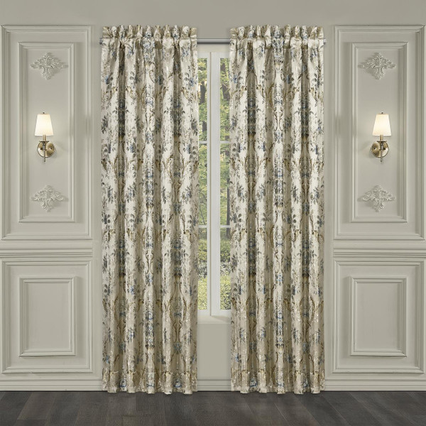 Jacqueline Teal Curtain Pair - 193842117286