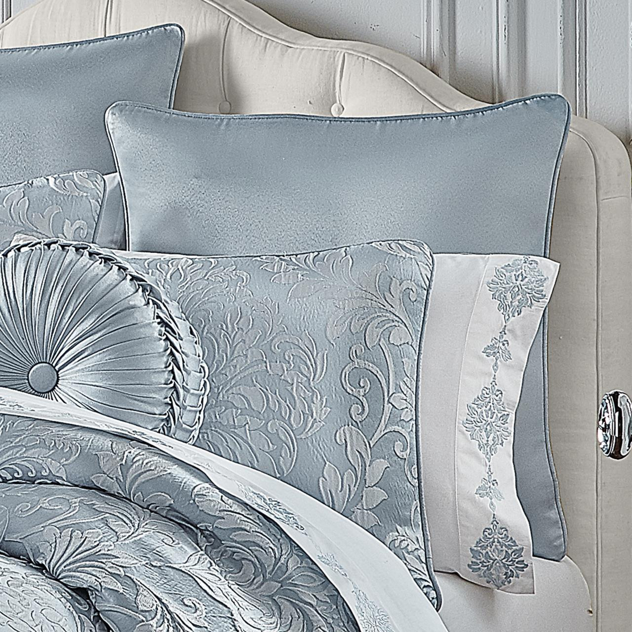 Malita Powder Blue Euro Sham by J Queen New York Paul's Home Fashions