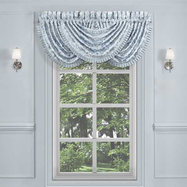 Malita Powder Blue Waterfall Valance - 193842117231