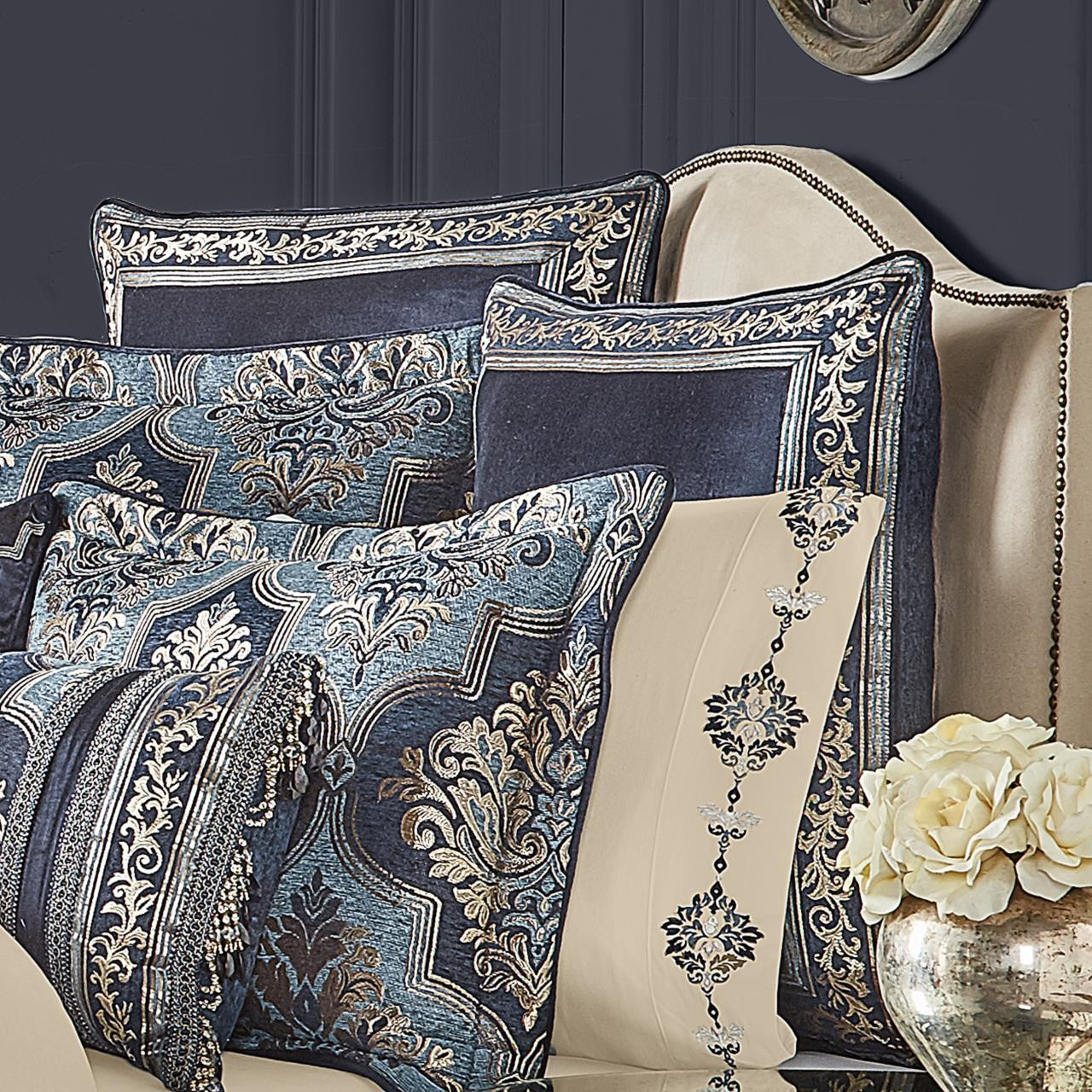 indigo pillow shams