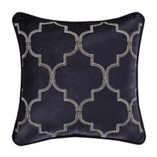 Middlebury Indigo Square Embellished Pillow - 193842116616