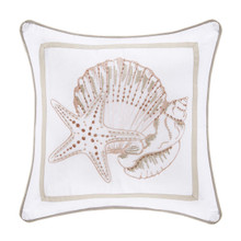 Water Front Coral Square Pillow - 193842118368