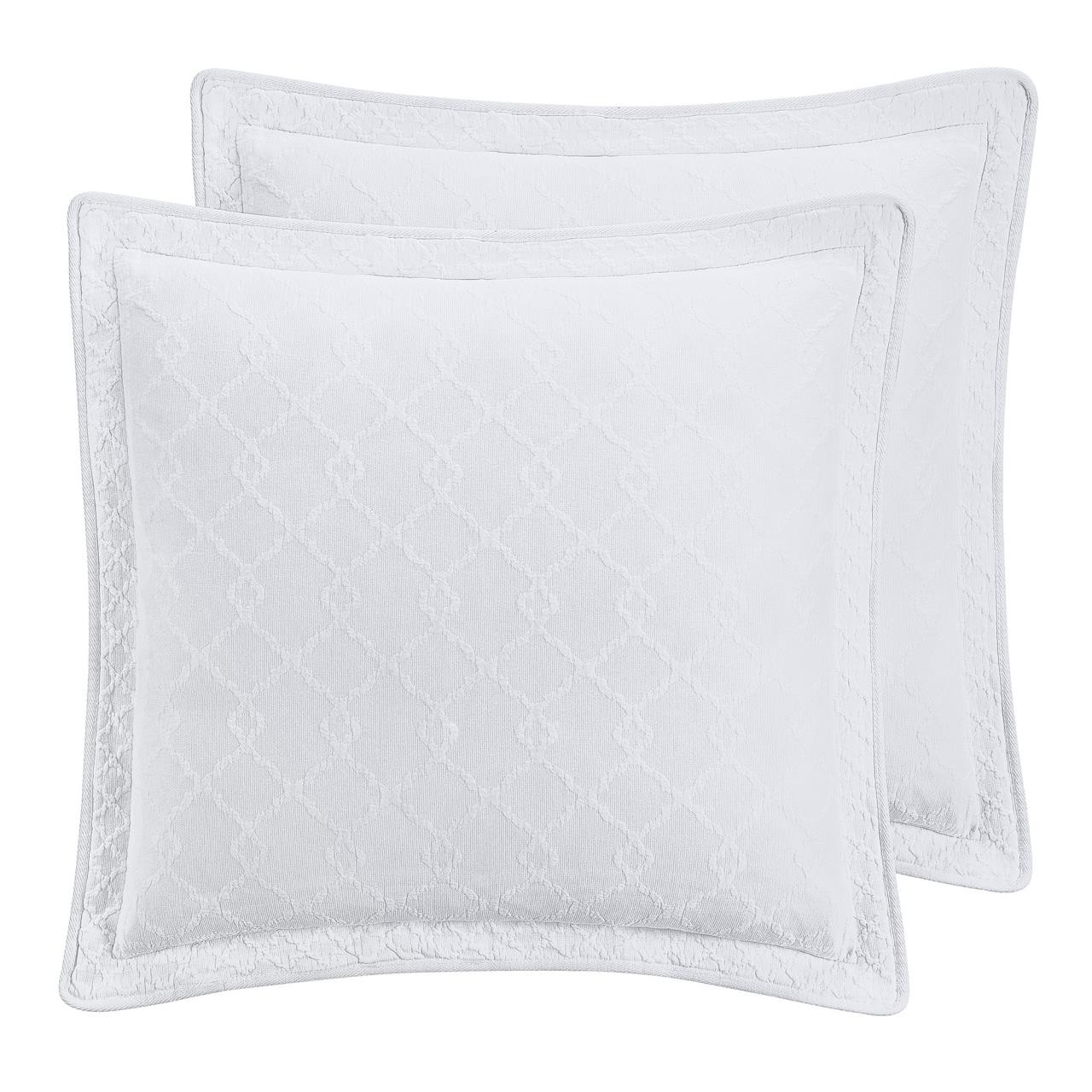 Richmond White Matelasse Euro Sham by Williamsburg Paul's Home Fashions