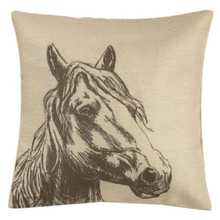 Burlap Horse Head Burlap Pillow - 819652021819