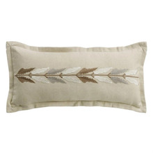 Embroidered Linen Boudoir Pillow - 813654026742