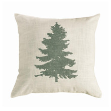 Green Pine Tree Square Pillow - 813654027411