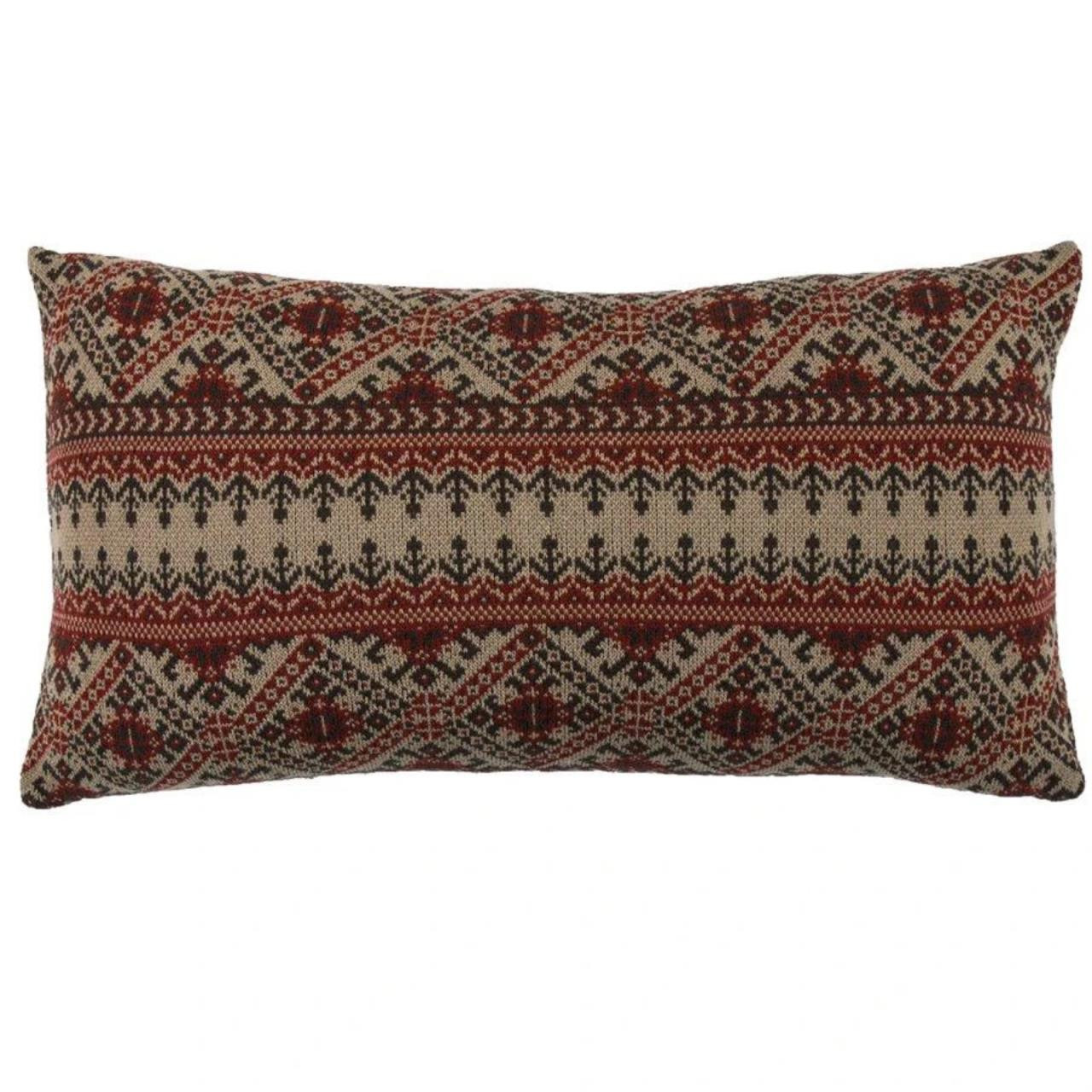 Lodge Fair Isle Knit Body Pillow by HiEnd Accents | Paul's Home Fashions
