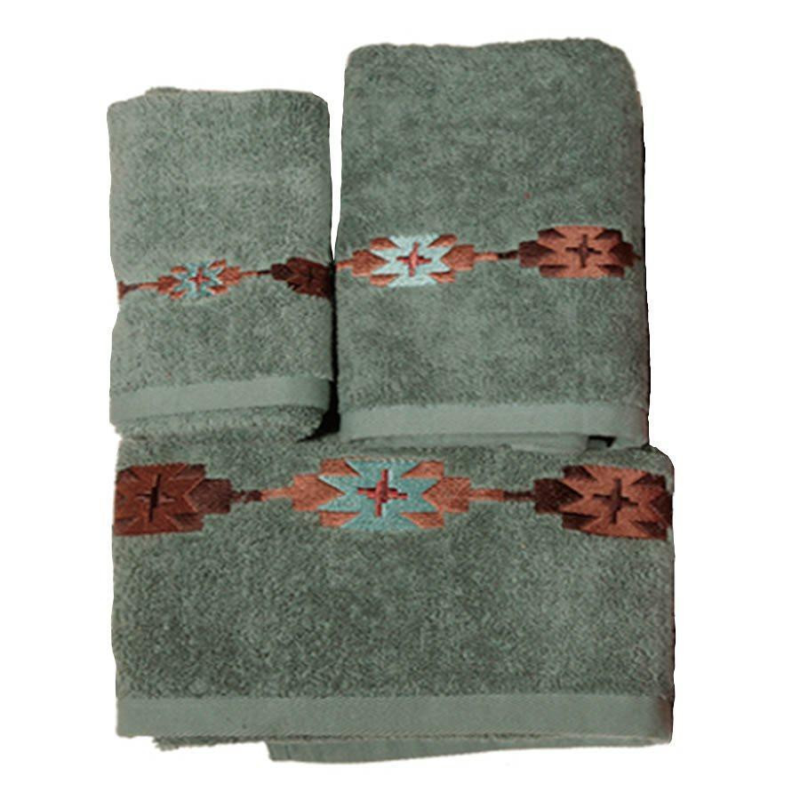 Navajo Towel Turquoise Set - 890830112345