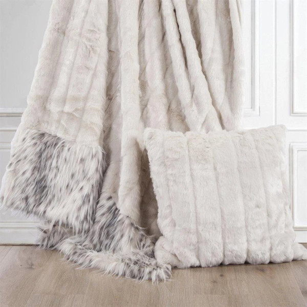 Oversized Snow Leopard White Throw - 819652024896