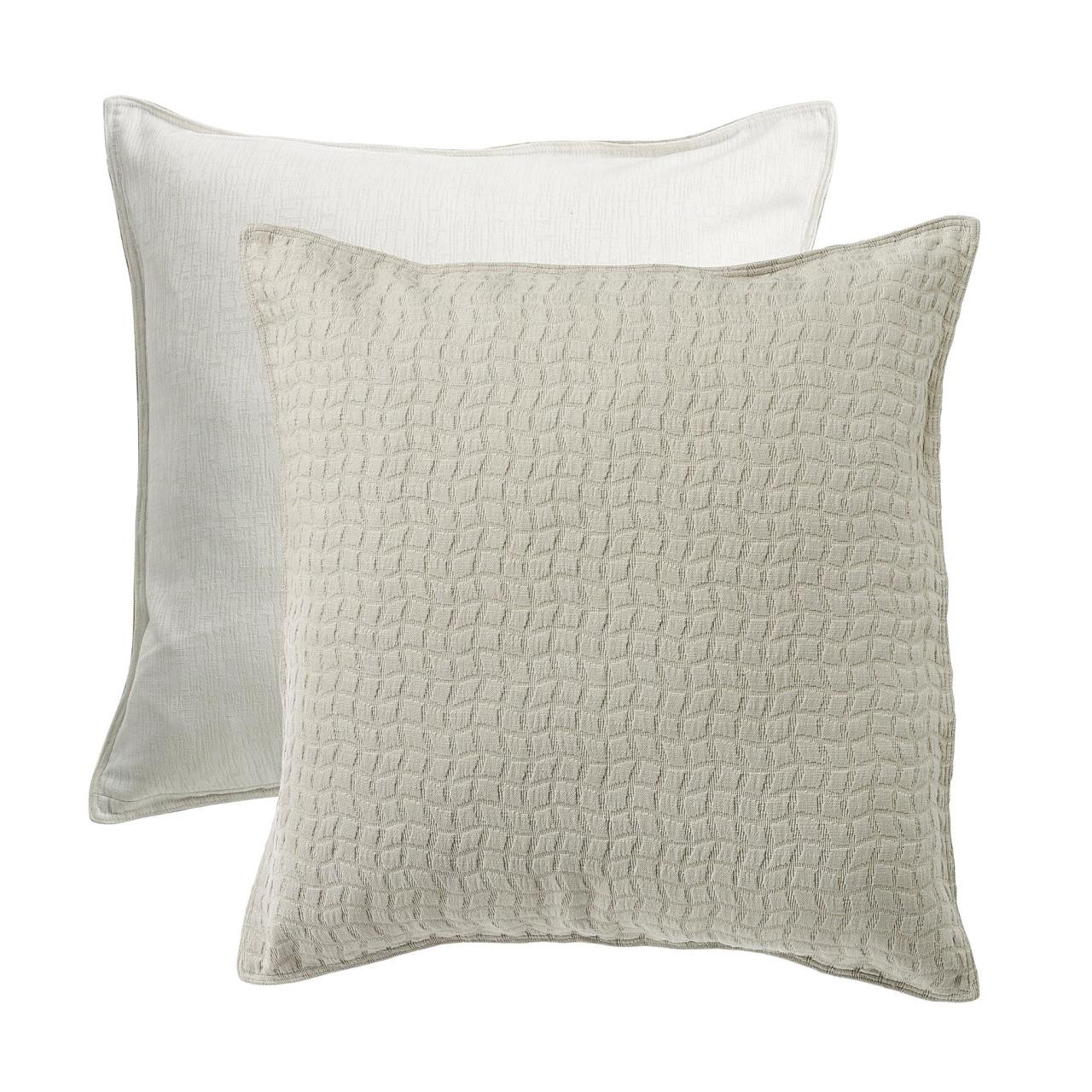 Wilshire Reversible Textured Fabric Euro Sham by HiEnd Accents | Paul's ...