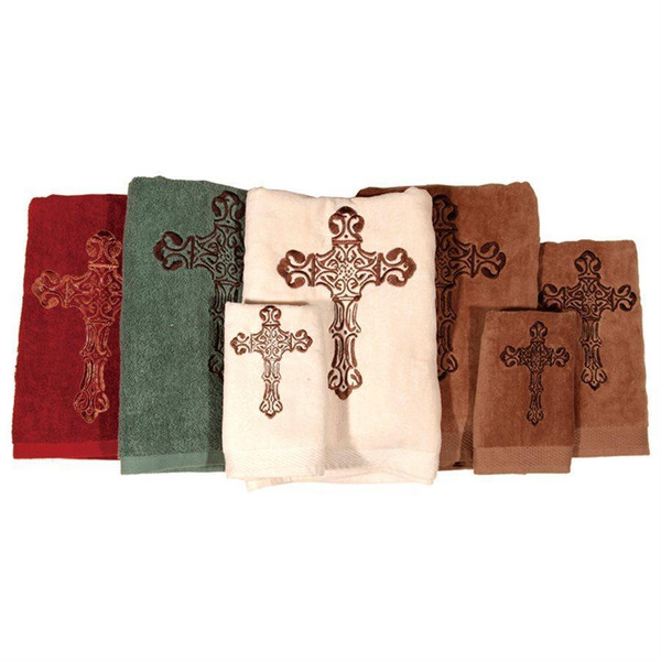 Embroidered Cross Towel Set - 890830102155