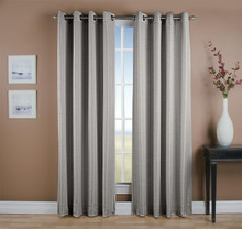 Grasscloth Insulated Solid Color Grommet Curtain Panel - 842249028793