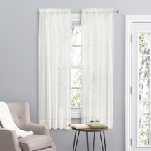 Shannon Sheer Linen Door Curtain Panel w/ Tieback - 842249038587