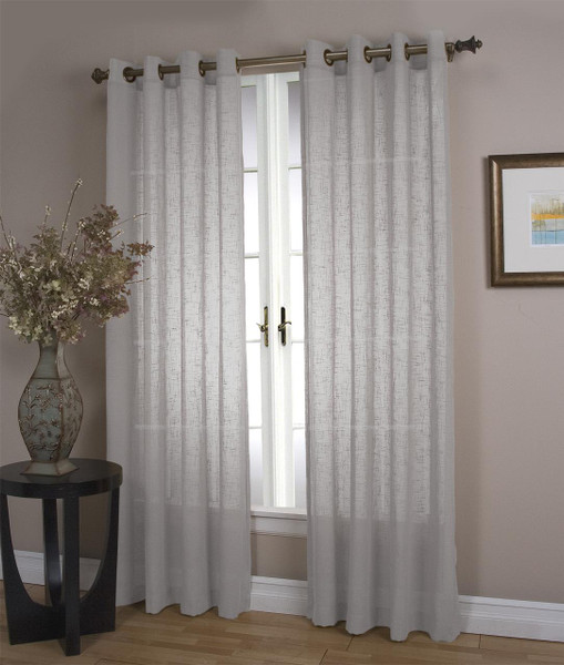 Shannon Sheer Linen Grommet Curtain Panel - 842249039263