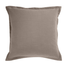 Solid Taupe Linen Euro Sham - 819652028573
