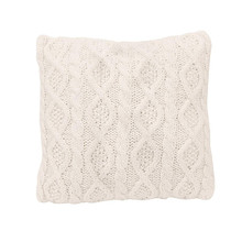 Cable Knit Cream Pillow - 813654029033