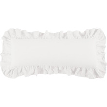 Washed Linen Ruffled Lumbar Pillow - 819652027958