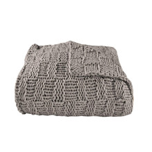 Chess Knit Taupe Throw - 819652029754
