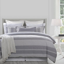 Lane Stripe Grey Duvet Collection -