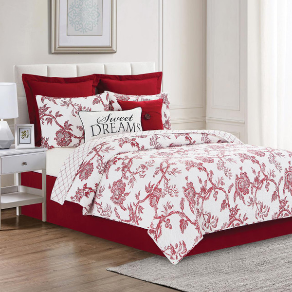 Arcadia Red Quilt Collection -