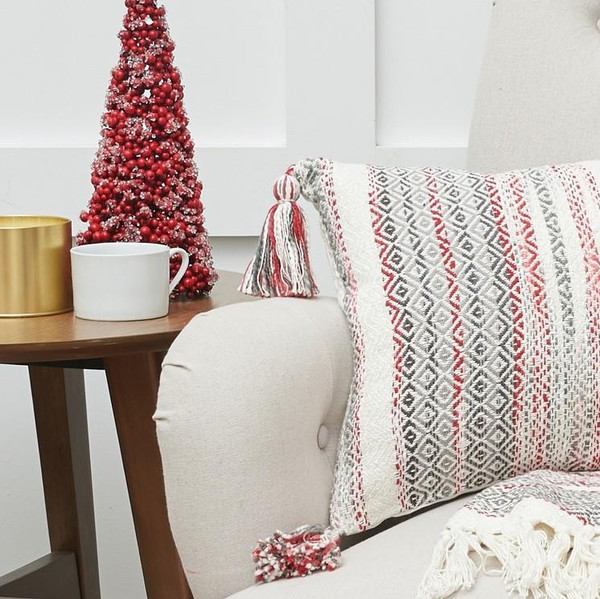 Cozy Nordic Christmas Grey Pillow - 8246785217