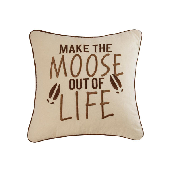 Moose Out of Life Pillow - 8246761754