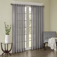 Harper Solid Crushed Voile Curtain Pair - 675716956868