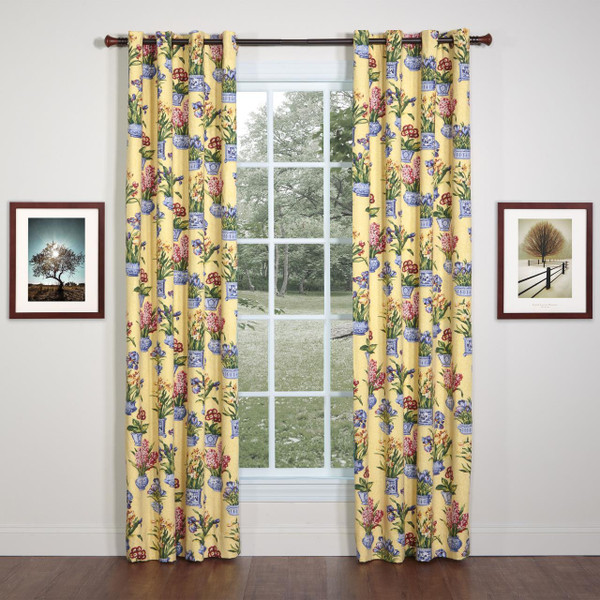 Melanie Buttercream Grommet Curtain Pair - 138641297258